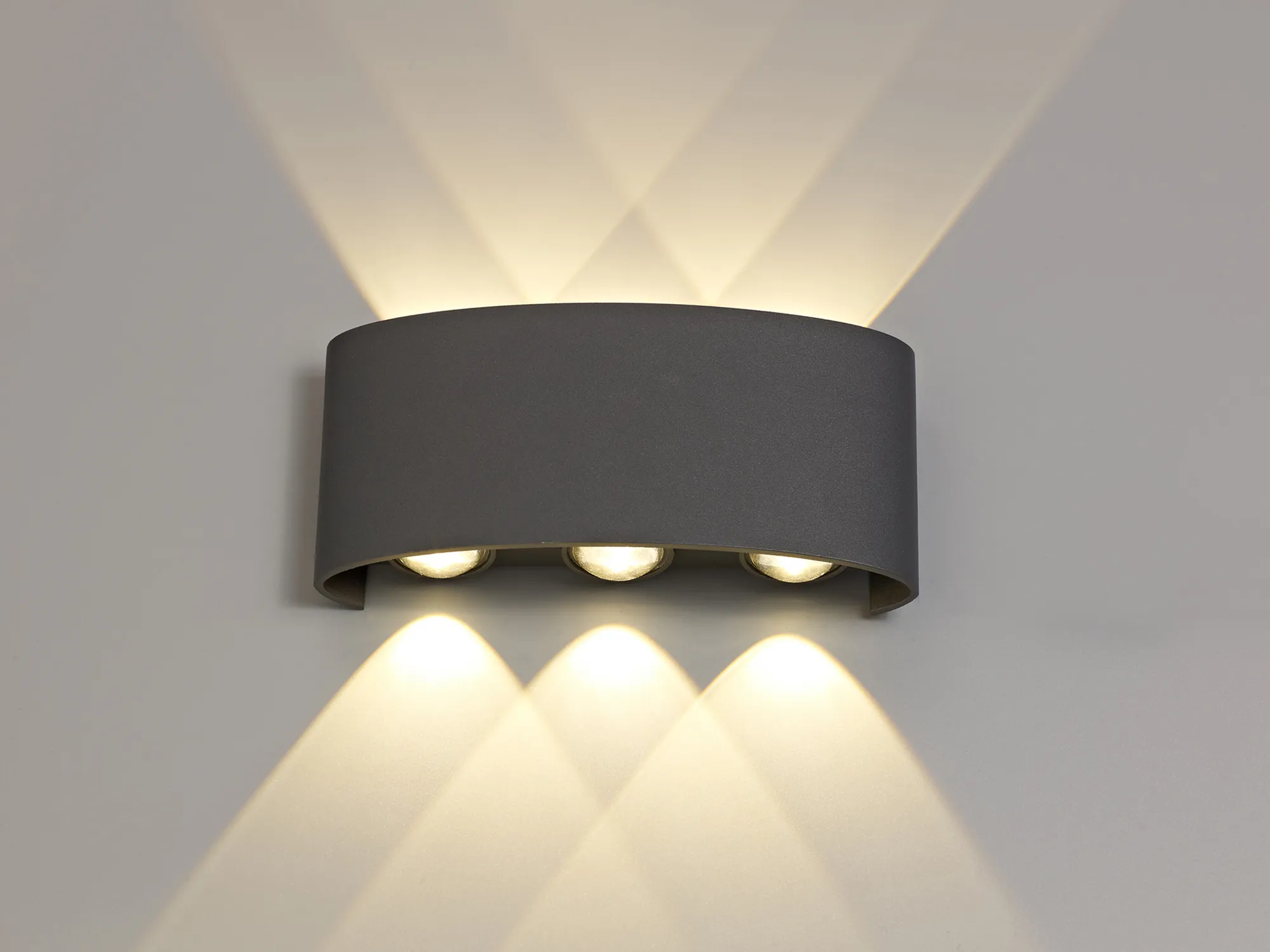 Leoni Wall Light 6W LED IP54 Anthracite D0451  Deco Leoni